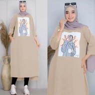 2 Ukuran L Xl Dress Midi Adora Fashion Busana Wanita Terbaru Maxi