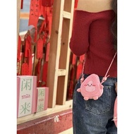 Original Chaoshan Characteristic Red Peach Kueh Bag Red Peach Sister Small Earphone Bag Coin Purse Card Holder for Girlfriends Friends