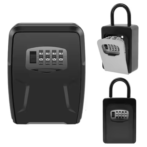 Key Lock Box Wall Mounted Key Safe 4-digit Password Key Secure Storage Lock Manager Multipurpose Key