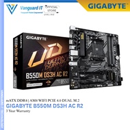 (GIGABYTE B550M DS3H AC R2) AMD AM4 M-ATX MOTHERBAORD Combo Deal RYZEN 5500/5600/5600X/5700X/5800X3D