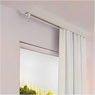 Balcony/Bedroom White Curtain Track, Home Commercial Seamless Sliding Curtain Rod, 3.3/4.9/6.5/8.2/9