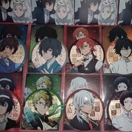 10Pieces Anime badge Bungou Stray Dogs Laser card Brooch Pin Dazai Osamu Nakajima Atsushi Nakahara C