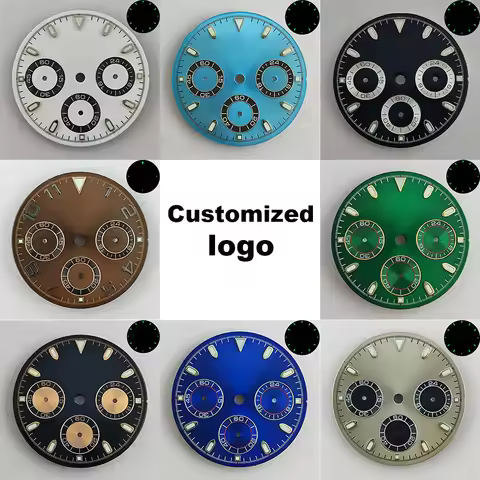 VK63 watch dial 29mm panda dial suitable for VK63 movement VK63 pointer watch VK63 accessories