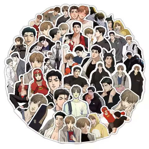 53PCS Anime Curse BL BoysLove Anime Waterproof Graffiti Stickers for Helmet Bicycle Hand Account Pen