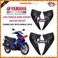 AIR SCOOP YAMAHA CARBON LC135 V2 V3 V4 V5 V6 V7 *ready stock*1 SET SIDE INNER WITH LOGO SILVER GOLD 
