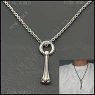 Silver 925 Bottle Opener Cone Necklace Retro Punk Rock Accessories Street Hip Hop Jewelry Party Gift