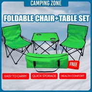 Camping Chair and Table Set Meja Kerusi Camping Chair Foldable Camping Table and Chairs Outdoor Set 