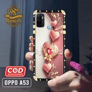 Case Softcase Glass Kaca Oppo A53 2020 Terbaru - Case Paling Laris - Case Motif Bunga - Softcase Opp