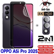 2in1 Privacy hydrogel Soft Front For OPPO A5i Pro A5iPro A 5 i Pro A5 Pro A5x OPPO A5i OPPO A5i Pro