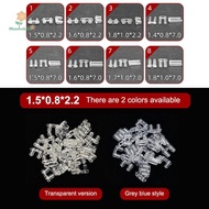 LILY 100Pcs 7mm/2.2mm Length Rimless Glasses Double Rubber Plug Lock Buckle For Prescription Glass G