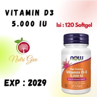 Now Foods Food Vitamin D3 Vit D 3 5000 IU 5000IU 120 softgels
