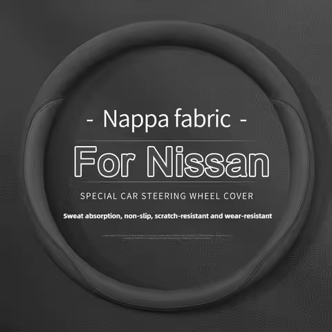 38cm Suede Leather Car Steering Wheel Cover Wear-Resistant Steering Covers For Nissan Qashqai FUGA N