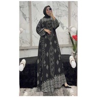 Baju Gamis Wanita Terbaru Thalita Dress BV Size M L XL XXL LD 100-120 CM Bahan Lionel Rici Busana Mu