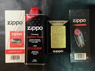Zippo 銅色打火機連白電油、火石及棉芯