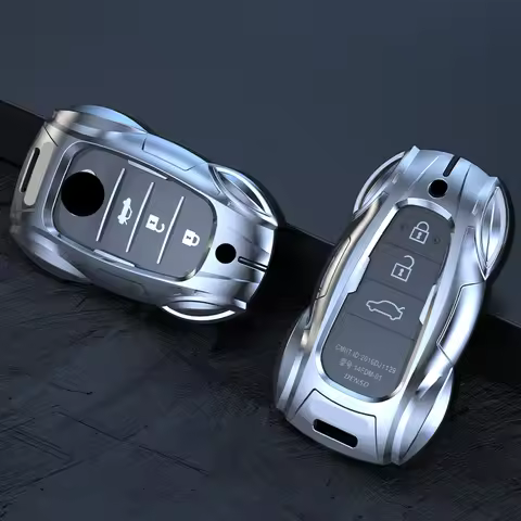 Metal Car Remote Key Cover Case Holder shell Chain Fob For Toyota Crown Mirai Alpharo Vellfire Corol