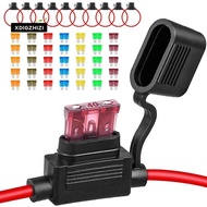 10Pack Inline Fuse Holder 12V,12 AWG Waterproof Fuse Holder with 35Pcs (5A/7.5A/10A/15A/20A/30A/40A)