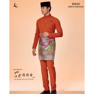 ELRAH EXCLUSIVE BAJU MELAYU SENNA BRICK ORANGE C40 NEW 2025 Slim Fit