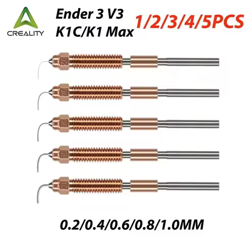 Creality Hardened Steel Nozzle Kit for K1C/SE/Max & Ender 3 V3/KE/Plus 3D Printers - Original Upgrad