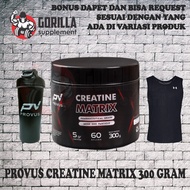 Pv PROVUS Creatine Matrix 300 Gram gr Creatine Monohydrate Pharmagrade Mass 200