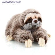 NANZHIJIAWQ Stuffed Sloth Toy Kids Toy Real Life Cuddly Lifelike Three Toed 35cm Soft Plush Sloth
