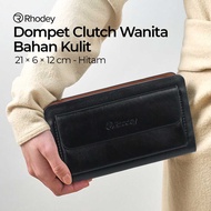 BEST SELLER Rhodey Dompet Clutch Wanita Bahan Kulit / dompet wanita cewek pria cowok terbaru kulit i