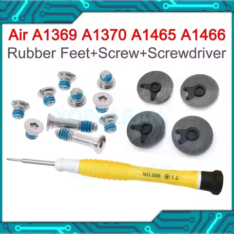 New For Macbook Air 11" 13" A1369 A1370 A1465 A1466 Bottom Case Rubber Feet + Screw + Tool set