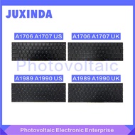 Laptop A1706 A1707 A1708 A1989 A1990 A2141 A2251 A2289 A2338 US UK Keyboard Compatible with Macbook 