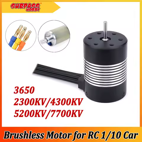 Surpass Hobby 3650 2300KV/4300KV/5200KV/7700KV Waterproof Brushless Motor for RC 1/10 Car Racing Axi