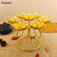 Fonowx Vintage Style Tealight Stand Rank Ghee Lamp Holder Temple Buddha Hall Decor Buddhist Supplies