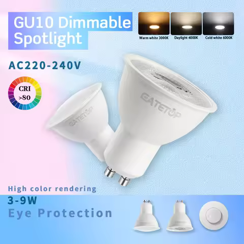 3pcs Energy saving Spot Light GU10 LED Bulb Dimmable 3000K 6000K Daylight 50W Halogen Replacement fo