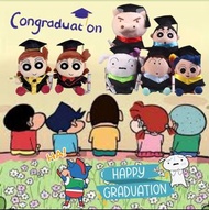 🎓現貨💢 蠟筆小新 畢業公仔 正品❤️ 阿呆 正男 風間 小新 妮妮 不理不理左衛門 向日葵班 春日部防衛隊 graduation plush