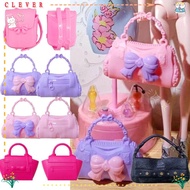 CLEVERHD 1/6 Doll Accessories, Fashion Plastic Doll Handbag,  5 Styles Doll Purse Accessories Doll A