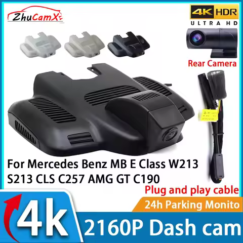 ZhuCamX Car Video Recorder Night Vision UHD 4K 2160P DVR Dash Cam for Mercedes Benz MB E Class W213 