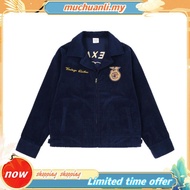 Work Jacket Corduroy (Boxy fit), Flagofskull Official -Navy blue (FFA Jacket)