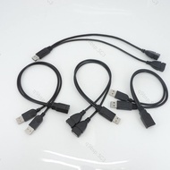 2 Port USB To Dual USB 2.0 3.0 male Female Jack Splitter Hub Data charger Cable Cord For Laptop pc C