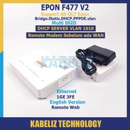 EPON ONU ONT ZTE F477V2 MODEM EPON WIFI ROUTER SUPPORT SEMUA OLT EPON MURAH SECOND ONU EPON SUPPORT