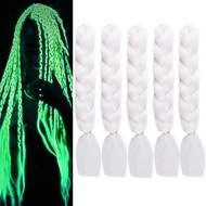 ItsUHair White Braiding Hair Kanekalon Box Braids Hair Extensions Glowing Kanekalon Braiding Hair Sh
