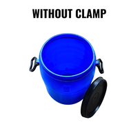 [Used] 40L HDPE Blue Plastic Drum | 40KG Water Storage Barrel | Used Tong Air | Round Container for 