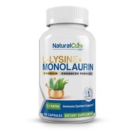 L-Lysine + Monolaurin 600mg – 11 Ratio, 100 Capsules – Immune & Digestive Support by Natural Cure La