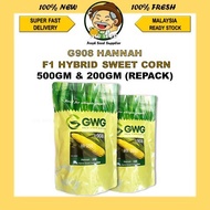 LECKAT 500G/REPACK 200G Benih Jagung GWG G908 Hanna & 906 pacific sweeter f1 Hybrid Sweet Corn jagun