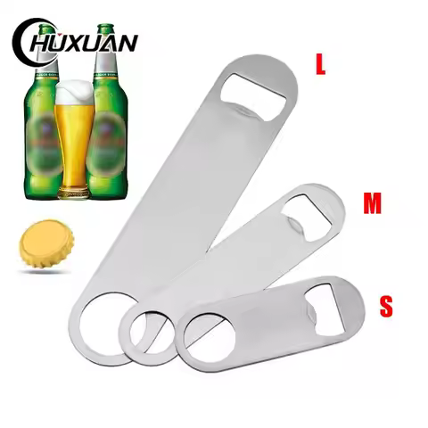 3 Size Durable Beer Bottle Opener Stainless Steel Flat Speed Bottle Cap Opener Remover Bar Blade Kit