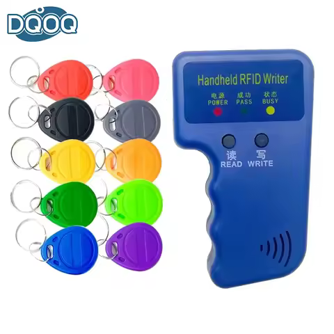 Handheld 125KHz EM4100 TK4100 RFID Copier Writer Duplicator Programmer Reader + 5pcs EM4305 T5577 Re