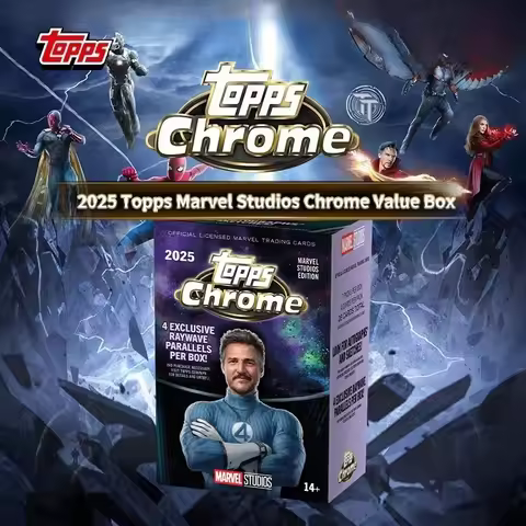2025 Topps Marvel Cinema Chrome Value Box Marvel Collectible Cards Children's Toys Holiday Gifts