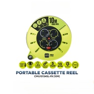 Masterplug Pro-XT 10 Meter 4 Gang Portable Cassette Reel (CMU10134SL-PX)