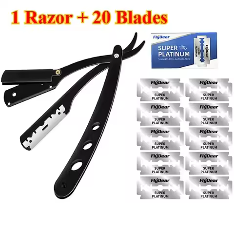 Razorman Manual Razor Folding Razor Old-Fashioned Razor Eyebrow Razor Barber Hair Holder Safety Razo