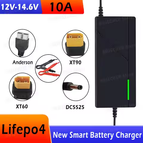 12V 10A Smart Lifepo4 Battery Charger AC110-240V 14.6V 4S 10A High Power Charger For 12.8V Lithium i