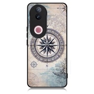 Vivo Y29 Y28 Y18 4G V40 LITE 5G V50 5G V50 LITE IQOOZ9X Compass White D0117 Case