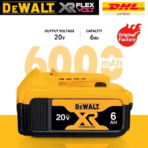 Original Dewalt 20V Battery 2Ah 6Ah Rechargeable Lithium Ion Battery, Dewalt DCB200 DCB206 Power Too