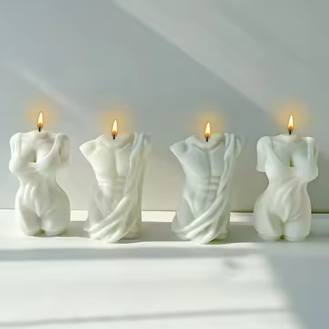 Adonis Sculpture Torso Mold Human Candle Mold DIY Body Abdominal Muscle Man's Statue Plaster Sculptu