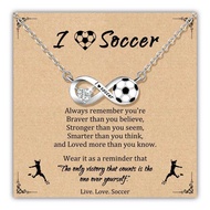 Infinite Symbol Necklace Character Eight Heart Zircon Football Lettering Pendant Necklace Silver Inf